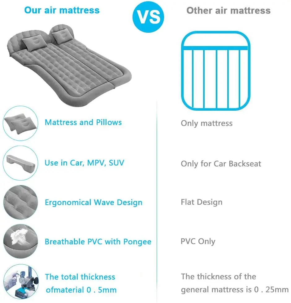 Mirakey airbed Camping Inflatable mattress air bed for car tent hiking outdoor used