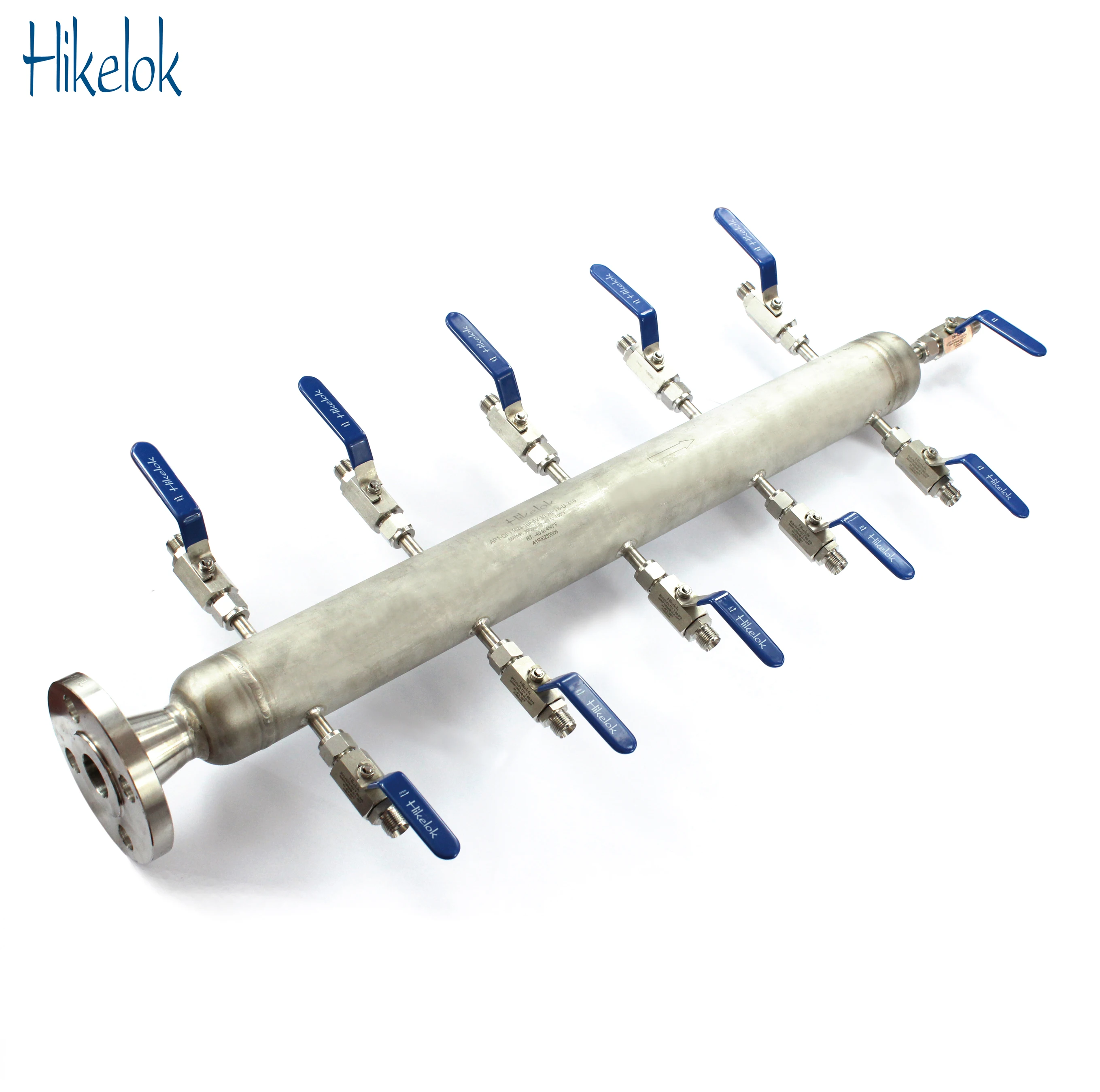 316 stainless steel Sch 40 pipe 3/4' 1' NPT 4/6/8/10 outlets air headers gas distribution manifolds with ball valve