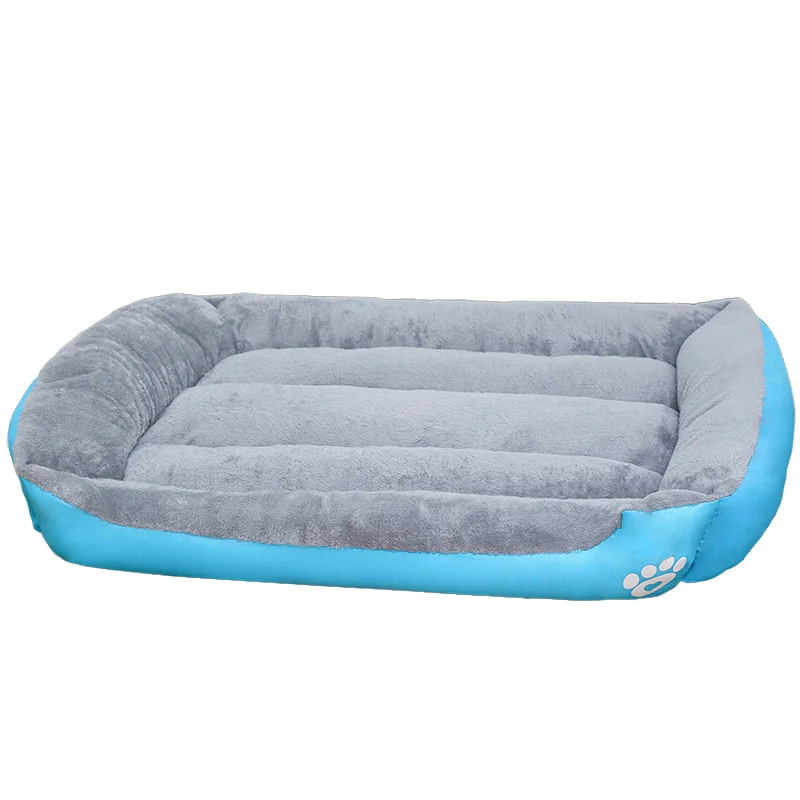 Various Types of Paw Print Pet Cat Beds Non-Slip Short Plush Mat for Dogs Square Oxford Cloth Cat House