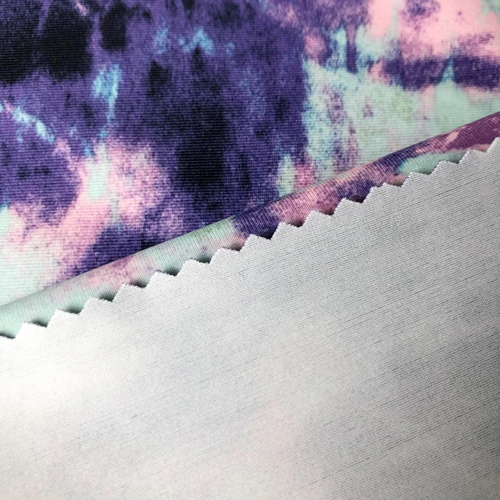 Устойчивая мягкая полиэфирная спандексовая желтая ткань, изготовленная из переработанных пластиковых бутылок, ткань для поставщика купальников