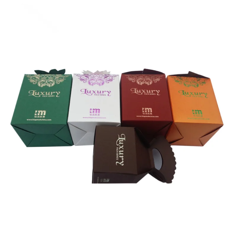 Wholesale Elegant Design Art Paper Box Custom Wedding Candy Packaging With Hotstamping