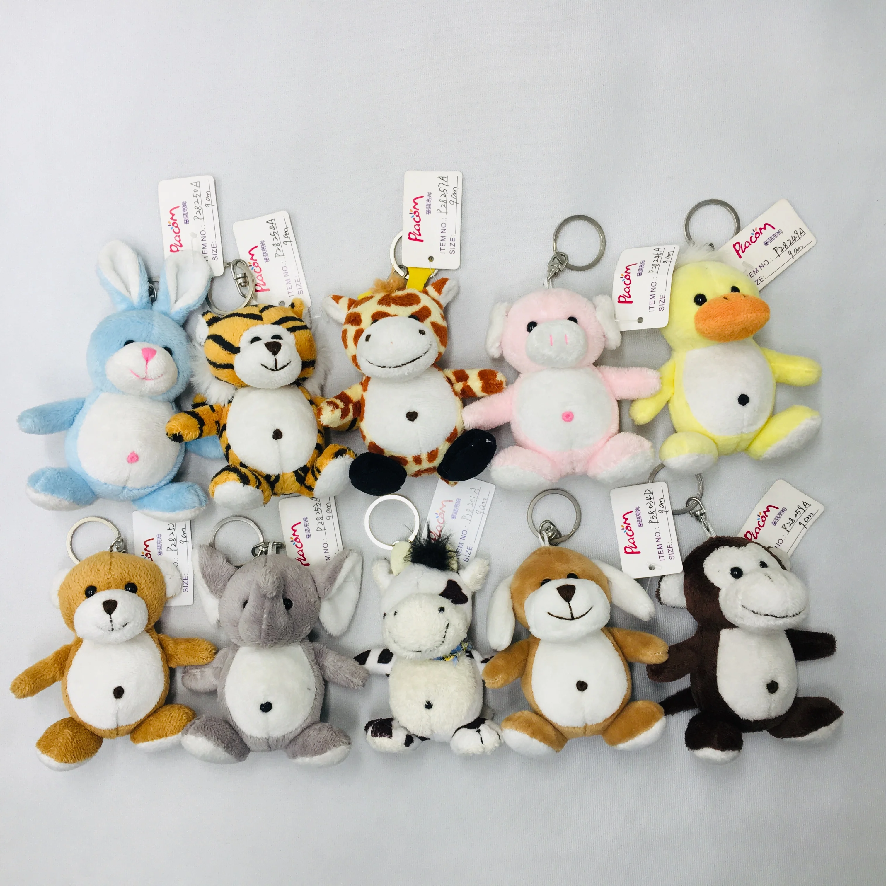 Customized plush hippo  keychain wholesale stuffed animal soft keychains 7cm plush keyring toys