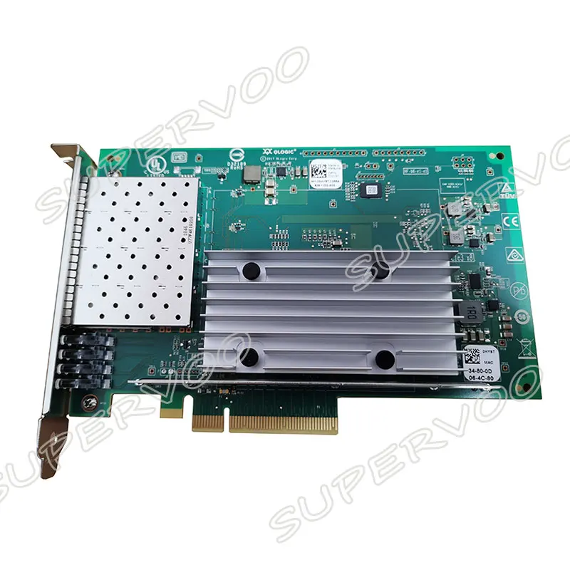 Fastlinq QL41164HFCU четыре порта PCI-E 10GbE Ethernet адаптер 0HY9T QL41164HFCU-DE