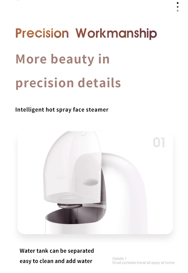 One-button Operation Compact And Light Custom Cheap Steam Face Facial Steamer