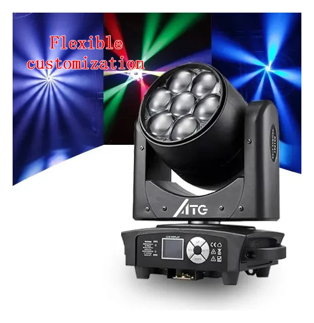 7*40w moving head rgbw 4in1wash effect dj bar party disco wifi remote house dyeing light wedding stage stage led lights