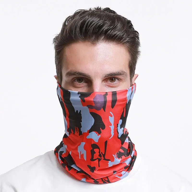 Заводская поставка уличный Новое поступление однотонный бесшовный волшебный платок ледяной шелк бандана нейлоновый нагрудник шарф на заказ