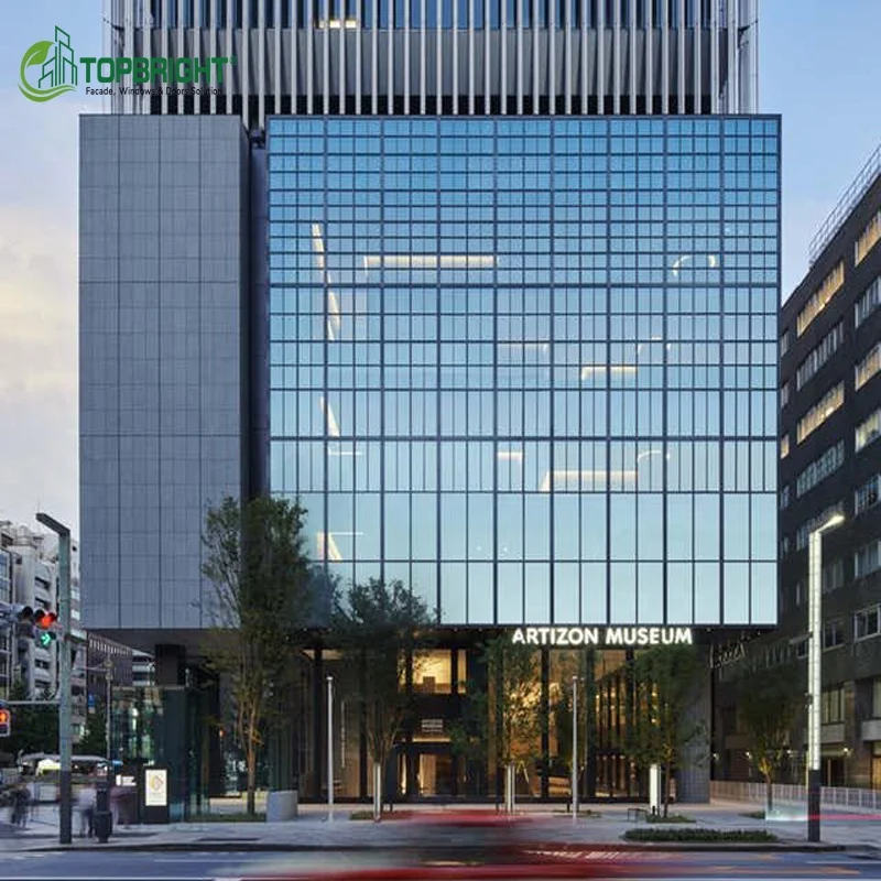 Topbright skyscraper window wall panels storefront energy saving building glass curtain wall system