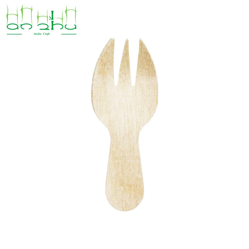 Wholesale Wooden Cutlery Disposable Wooden Fruit Spork