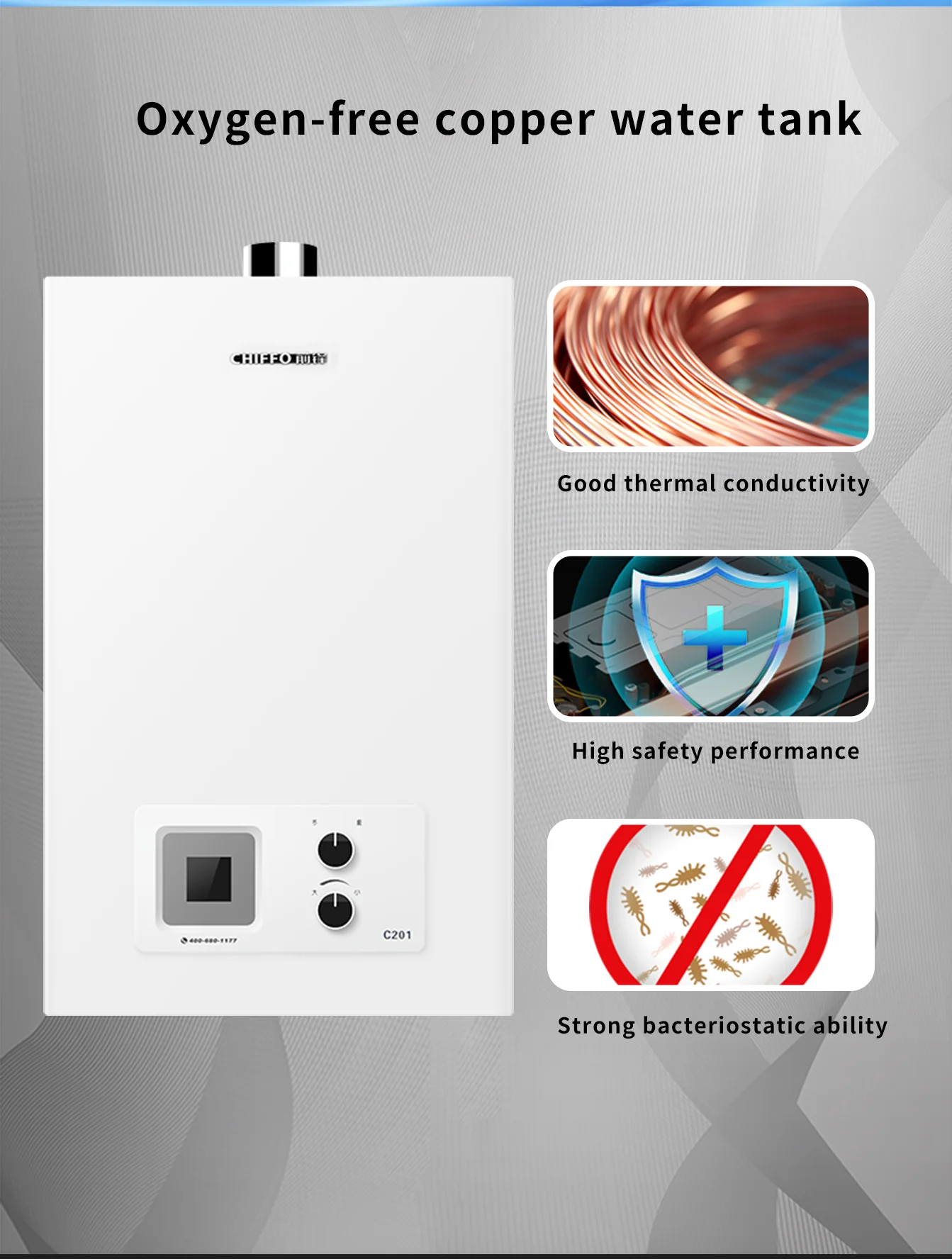Hot Selling Gas Water Heater 10L~16L Home Appliance Instant Balanced/Forced Exhaust Type Gas Water Heater