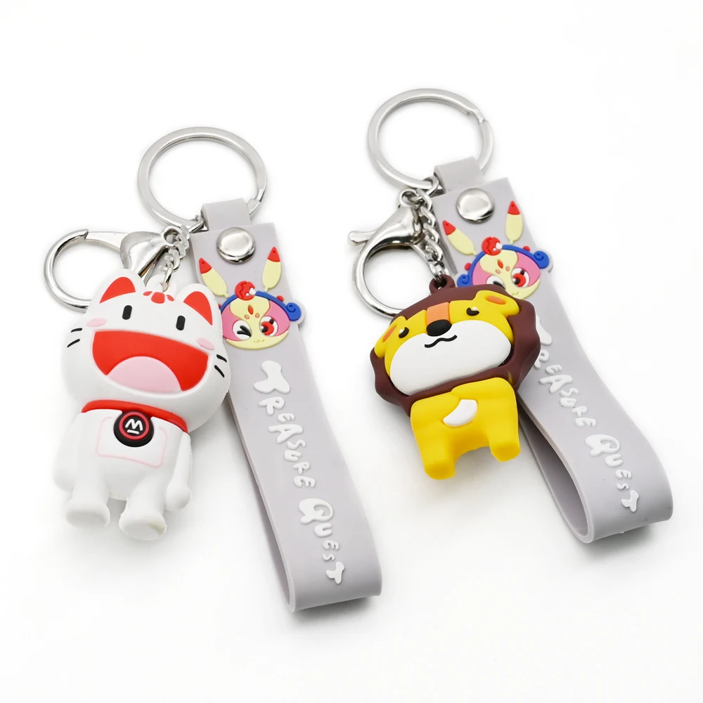 YYX New Design Promotional 3D PVC Keychains Wholesale Creative PVC Keychains Cute Style Custom Style Accessories