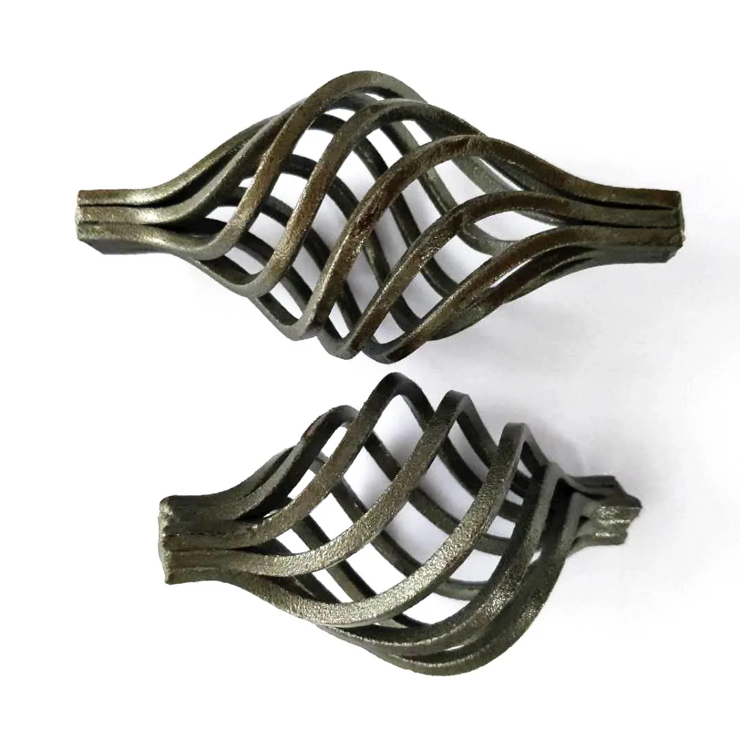 Кованые перила для корзин ручной работы из крученого железа прочные чугунные декоративные решетчатые детали забора легко сборка кованые