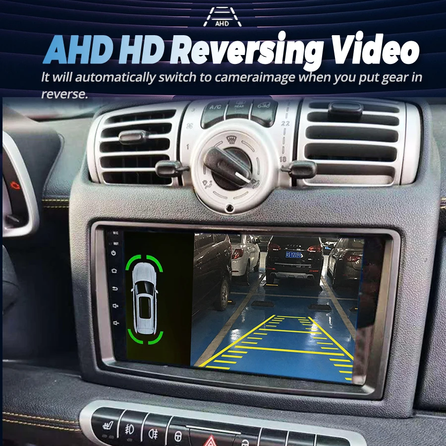 128GB Android 14 AI Voice CarPlay Автомагнитола стерео для Benz Smart Fortwo W451 2006-2009 GPS Navi мультимедийный видеоплеер Авто HU