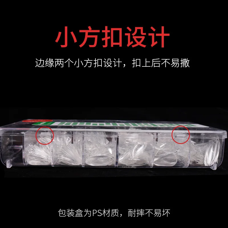 French Acrylic UV Gel Art Tips Manicure Tip 500 Pcs/box Nails Half Full French False Nail Clear Natural False Point Nails