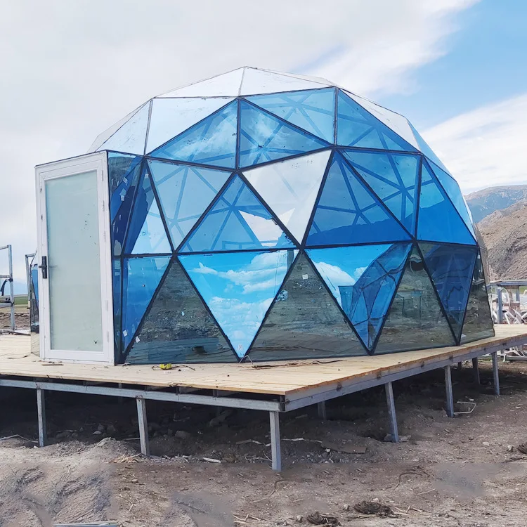 Luxury Accommodation Transparent Glass Igloo House Glamping Geodesic Dome Tent