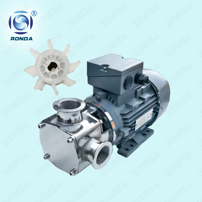 RDX stainless steel sanitary high viscosity flexible impeller pump for milk, yogurt, foods, chemicals, etc.