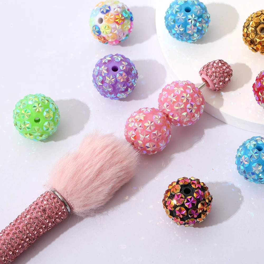 20mm Ice Flower Sparkling Rhinestone Bubblegum Beads Acrylic Disco Ball Bead for DIY Jewelry Bracelets Necklaces & Crafts