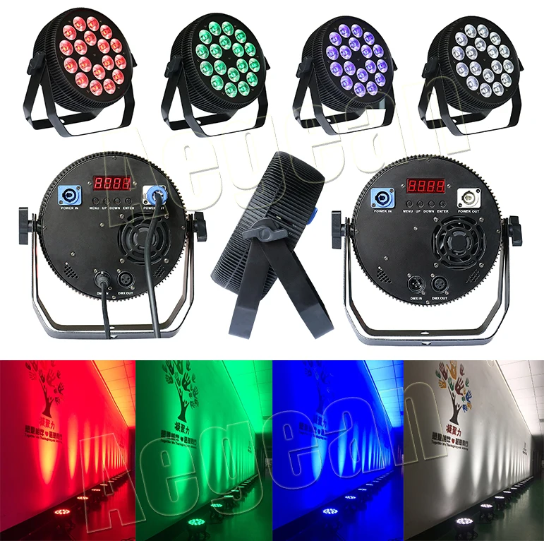 Factory Price 18X10W Rgbwa Uv 6In1 Wash Multicolor Dmx512 Led Par Lights For Disco Stage