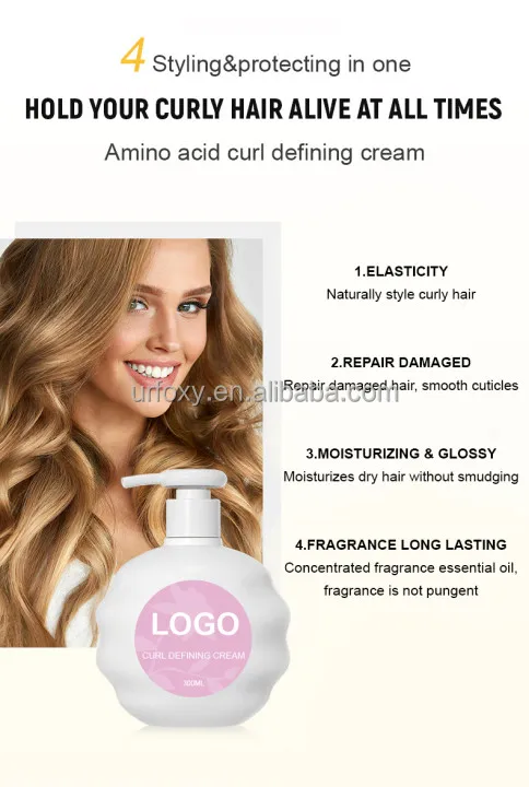 OEM/ODM Natural Organic Curly Hair Care Curl Defining Curls Moisturizing Cream Women Styling Products Private Label