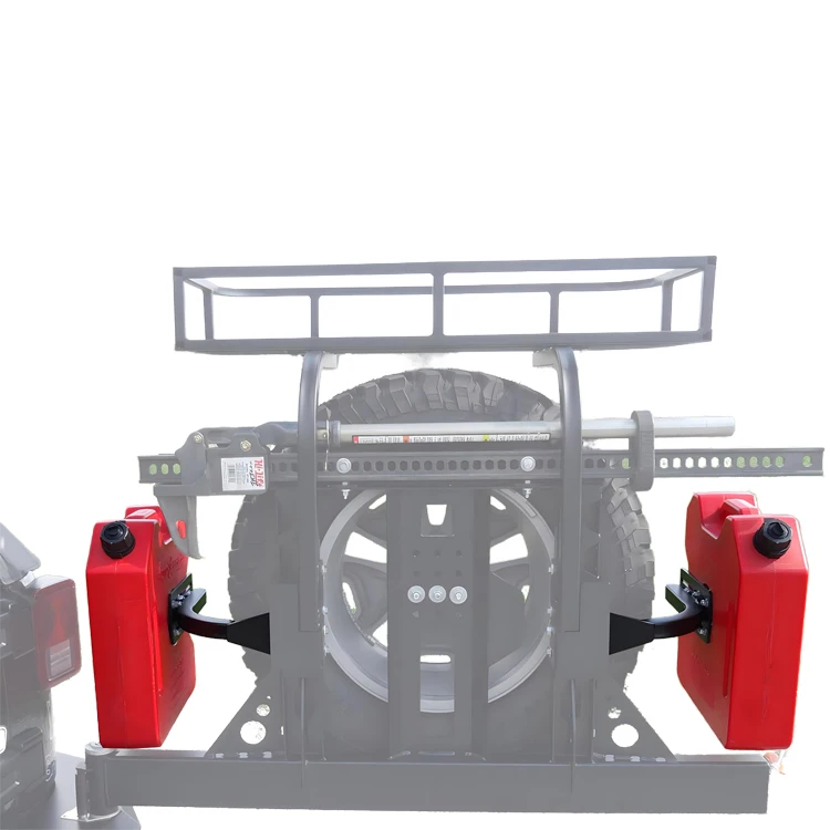 Red 3 Gallon 10Liter Gasoline Fuel Pack Water Container Gasoline Pack Storage Box with Pack Mount Lock with Backing Plate Base