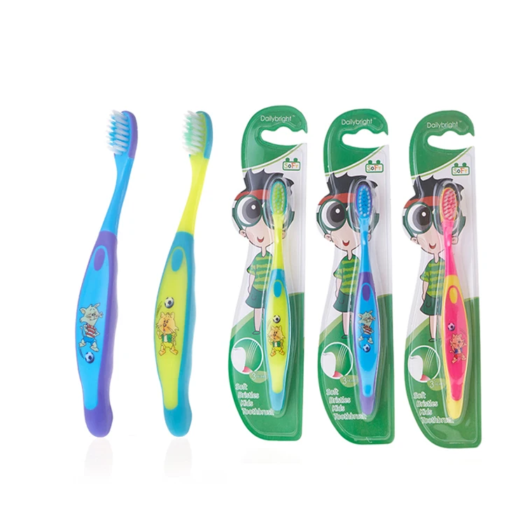 Kids tooth brush with print logo, soft kids tooth brush, children oral care products