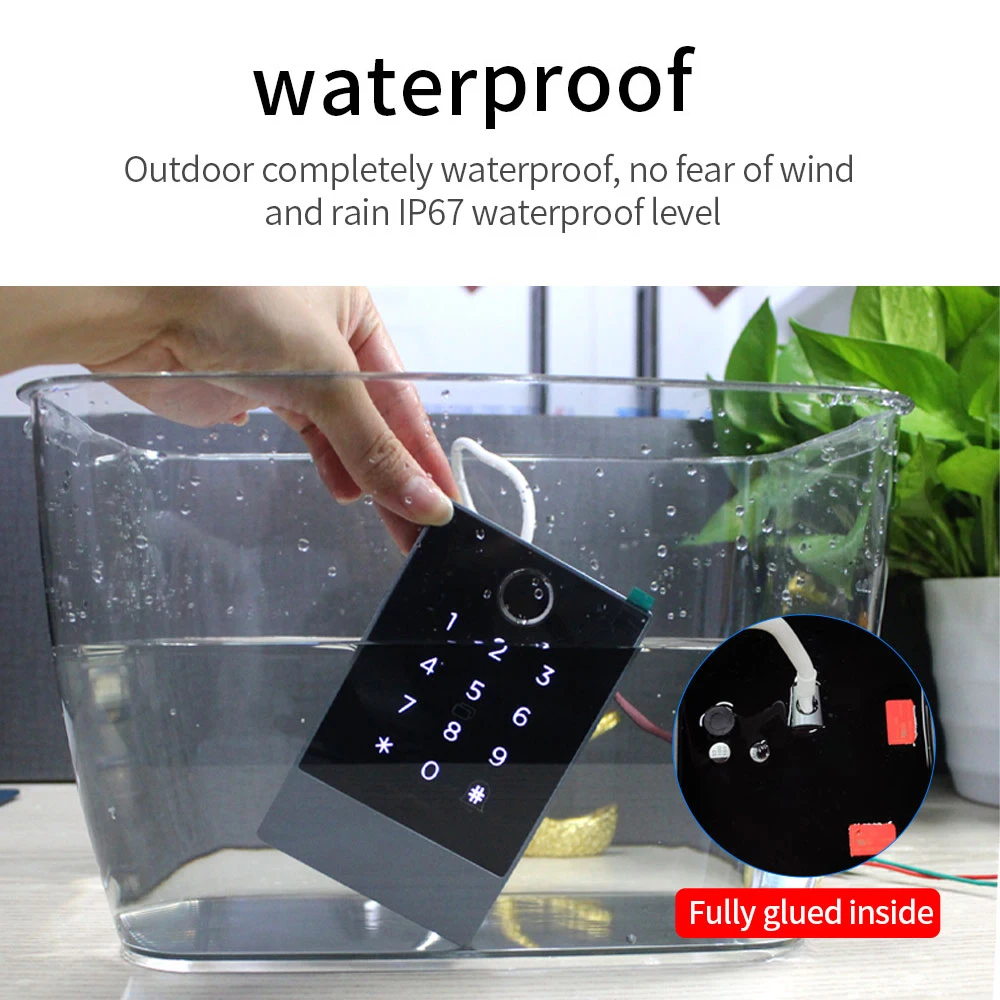 K3F IP67 Waterproof Fingerprint RFID Door Controller App Remote Control Keypad Password Card blue tooth 13.56Mhz Access Reader