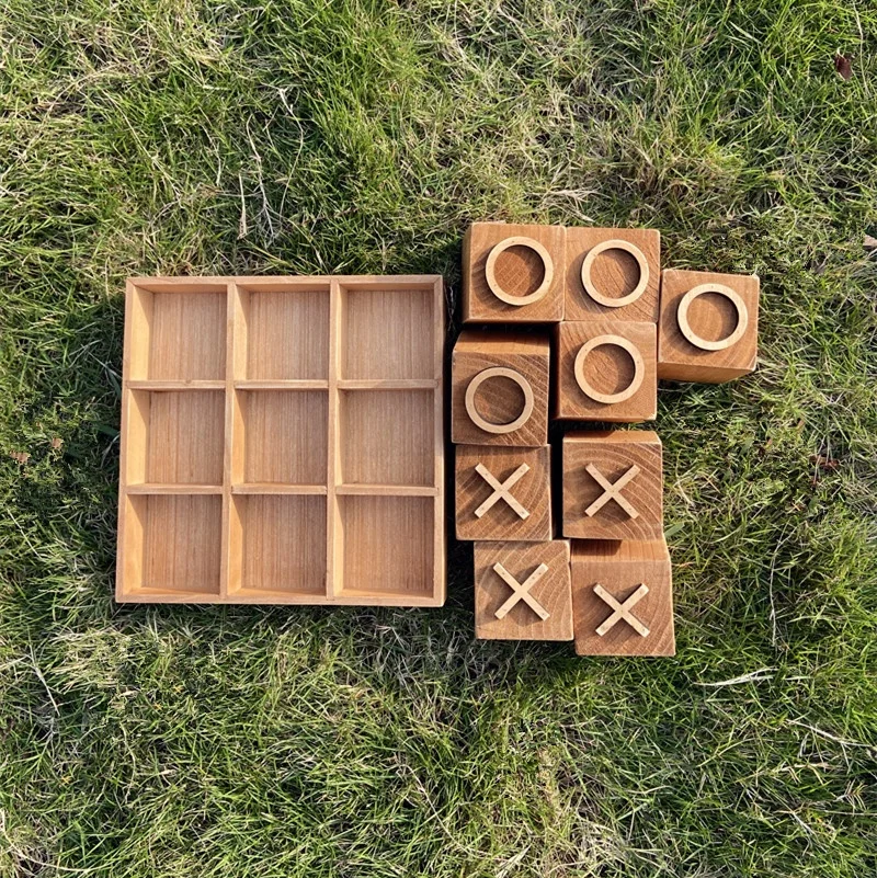 
Deluxe Outdoor Indoor Wooden Giant Tic Tac Toe Noughts and Crosses Board Game 