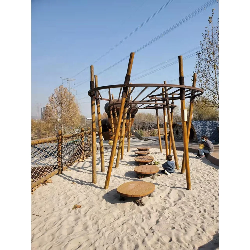 Customized Kids Wooden Outdoor Playground Kids Outdoor Playground Wood Outdoor Wood Playground For Children
