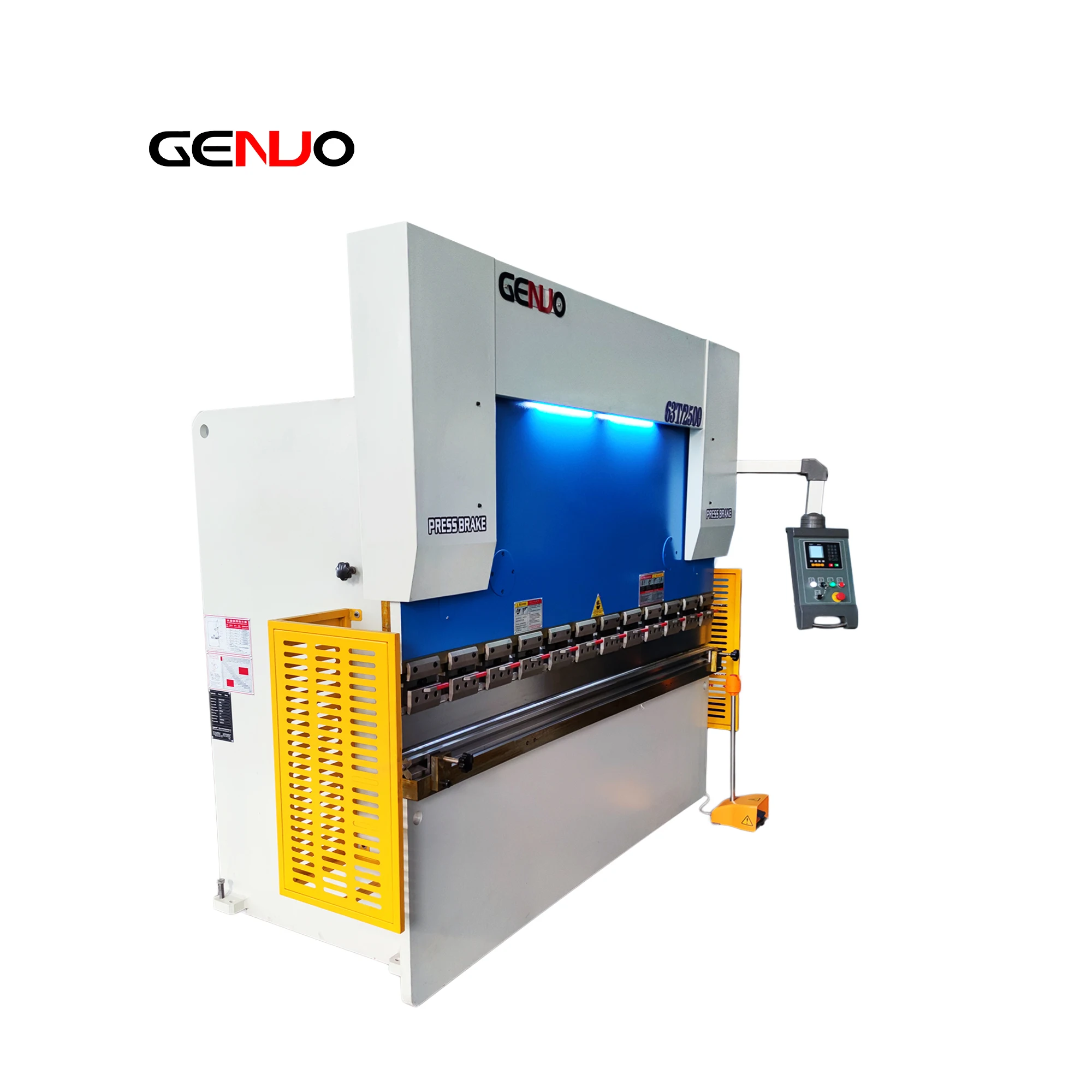 
GENUO direct sale ball screw CNC press brake, plate bender with estun e21 system control, metal bending machine 