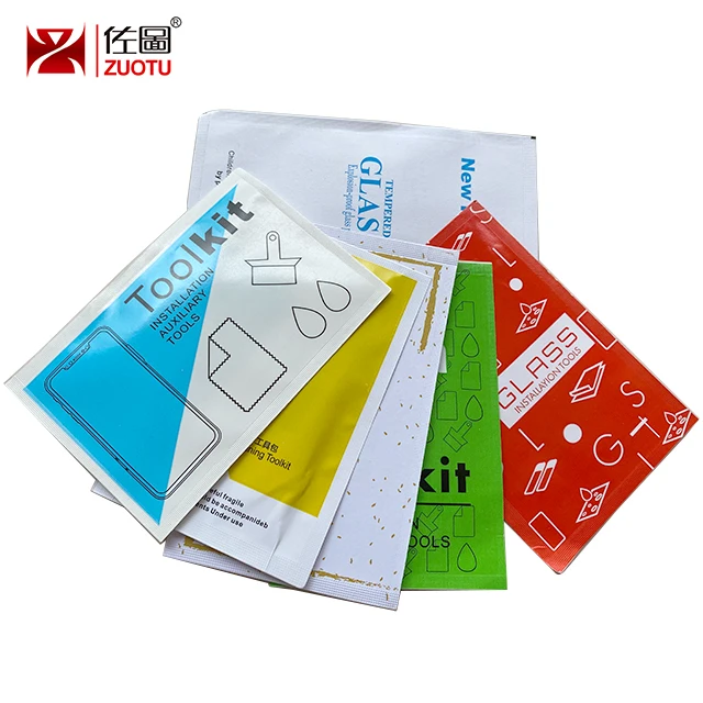 One Set Custom Cleaning Wipes Kits Installation Auxiliary Tools For Anti-burst Tempered Glass Protective Film Screen Protector