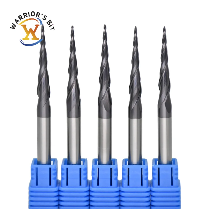 3D Carbide Drill Bits For CNC Router Tool High-Speed Wood Taper Ball Nose End Mill For Engraving Machines And Steels