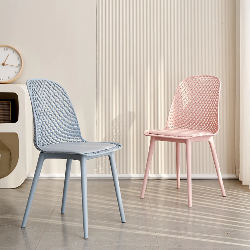 restaurant outdoor durable cafe pp chairs KD new design price modern colored pu cushion plastic dining chair without armrest