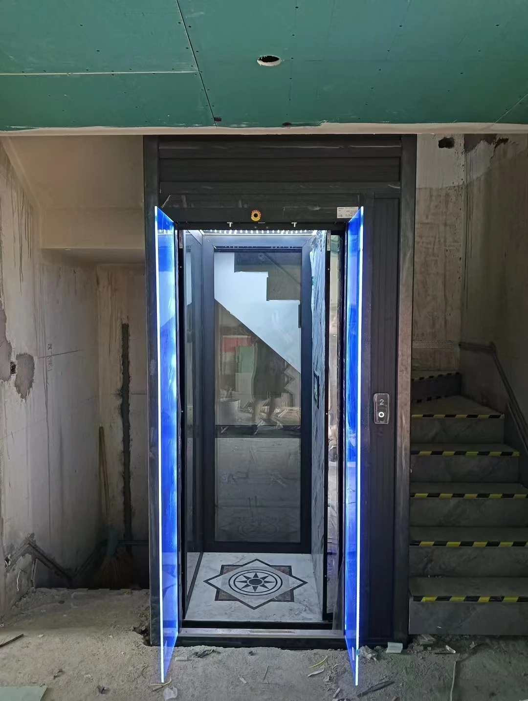 234 floor home elevator 300kg 400kg 3 man passenger cabin home lift for residential