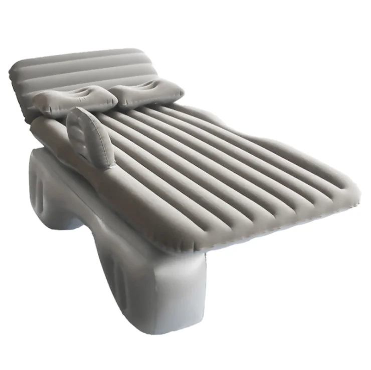 
Travel Use Outdoor Camping Portable PVC Flocking Inflatable Mattress With Headboard 