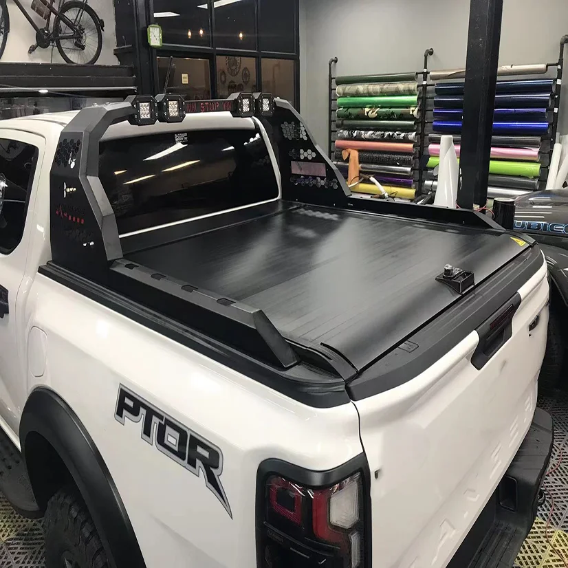 retractable pickup bed tonneau cover 4x4 aluminum roller lid for ford ranger accessories