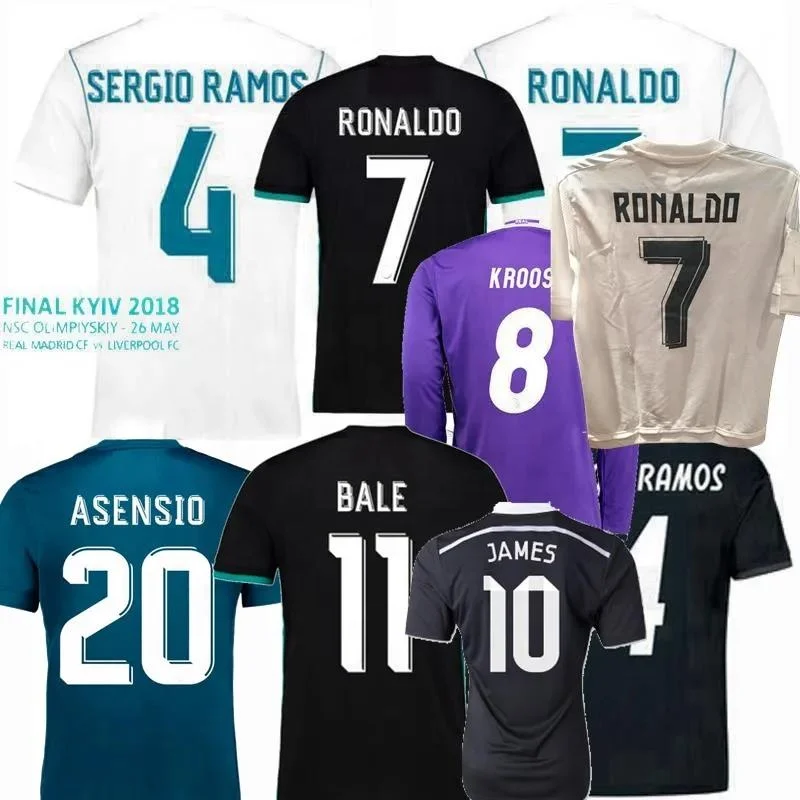 Ретро классические Футбольные Майки BENZEMA MARCELO ISCO NACHO CARVAJAL ASENSIO BALE SERGIO RAMOS Madrids Ronaldo