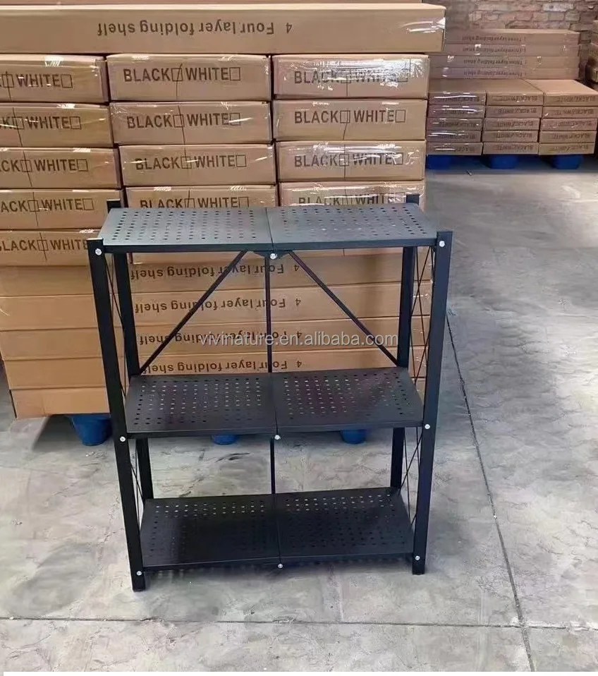 Foldable Rohs and CE Certified Metal Storage Shelves