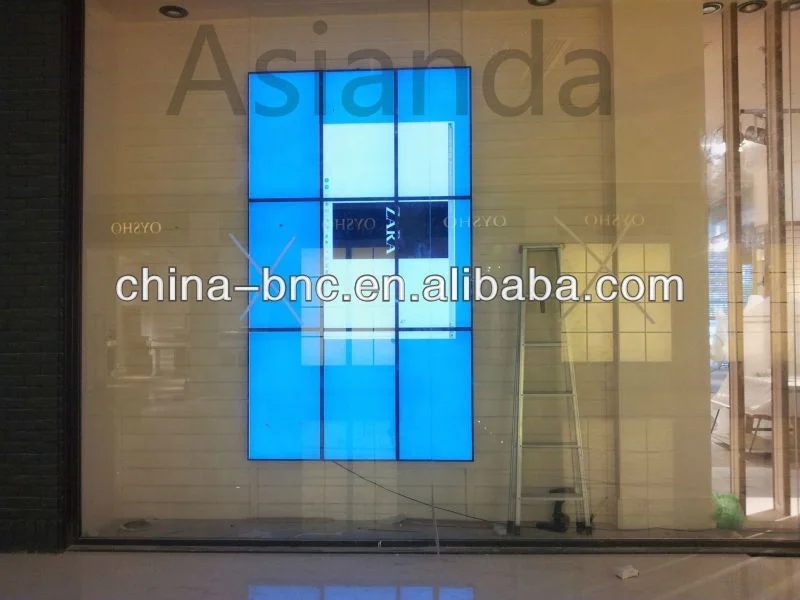 High Definition 55 Inch LCD Video Wall Panel Asianda Advertising Playing Equipment with Supper Narrow Bezel