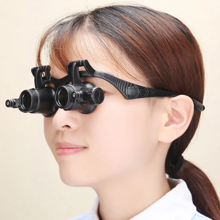 Многофункциональные очки SKYWAY с увеличительными линзами, со светодиодной подсветкой, для ремонта наручных часов, 2,5x, 4X, 6X, 8X, 10X, 15X, 20X, 25X