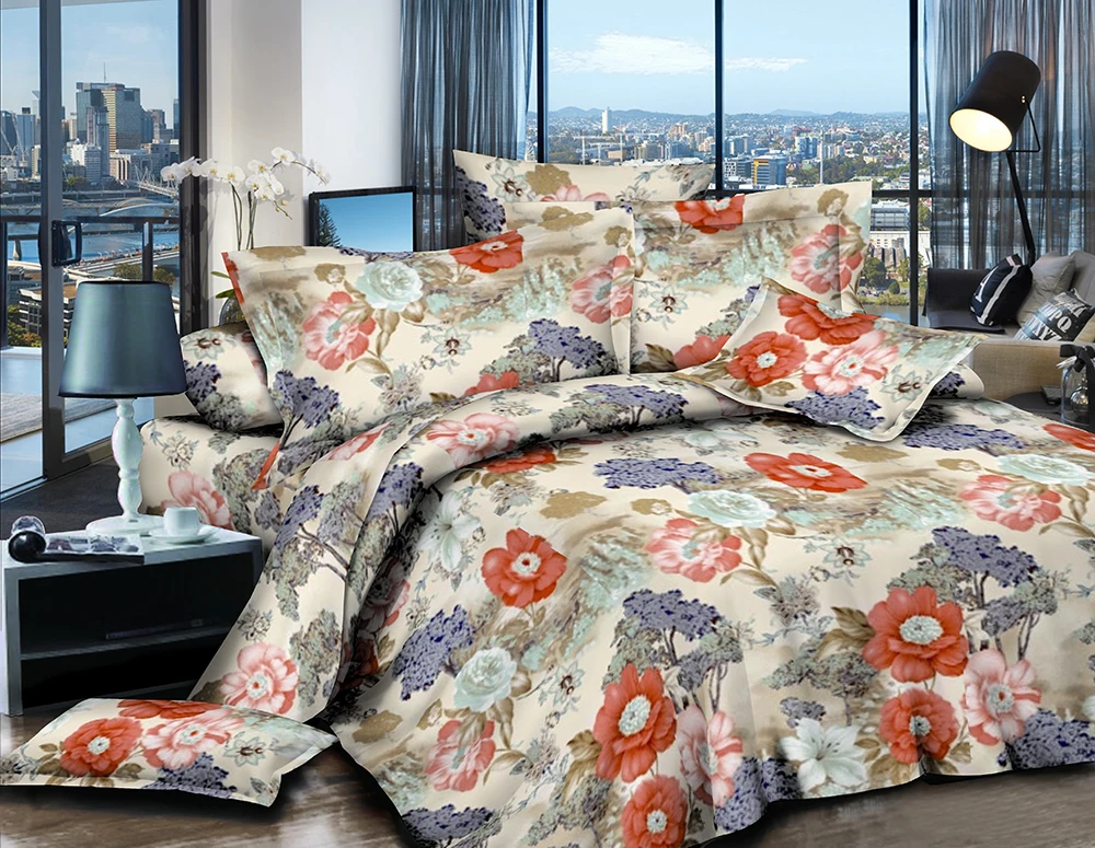 Hot Sale  HIGH QUALITY 100% polyester print fabric for home textile bed sheet  wholesale with more than 300 weaving machines