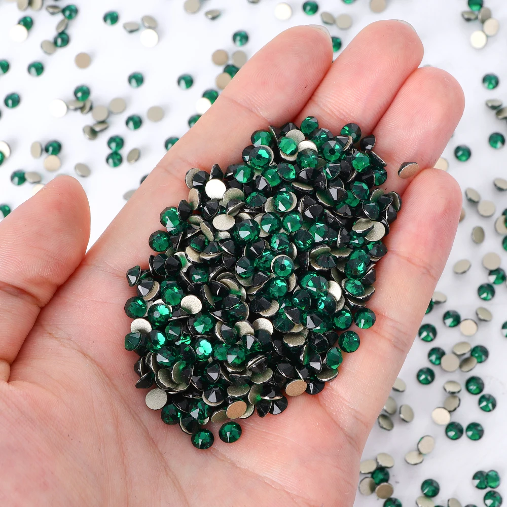 Wholesale 16 Cut Facets Rhinestones Bulk Bling Glitter 2088 Crystal Non Hotfix Flat Back Glass Christmas Colors Stones For Nail