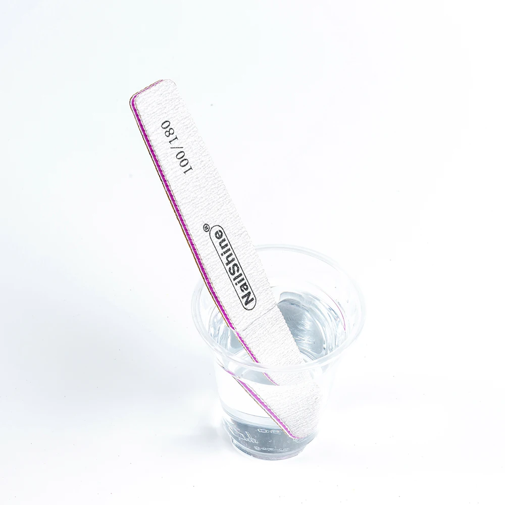 25 PCS Custom Logo Five Shapes Zebra Nail Files Emery Board Purple Plastic+Emery Professional Nail File for Manicure