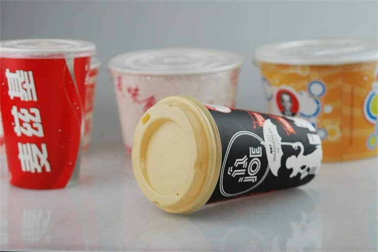 coffee plastic cups with plastic thermoforming machines made coffee lids making equipment