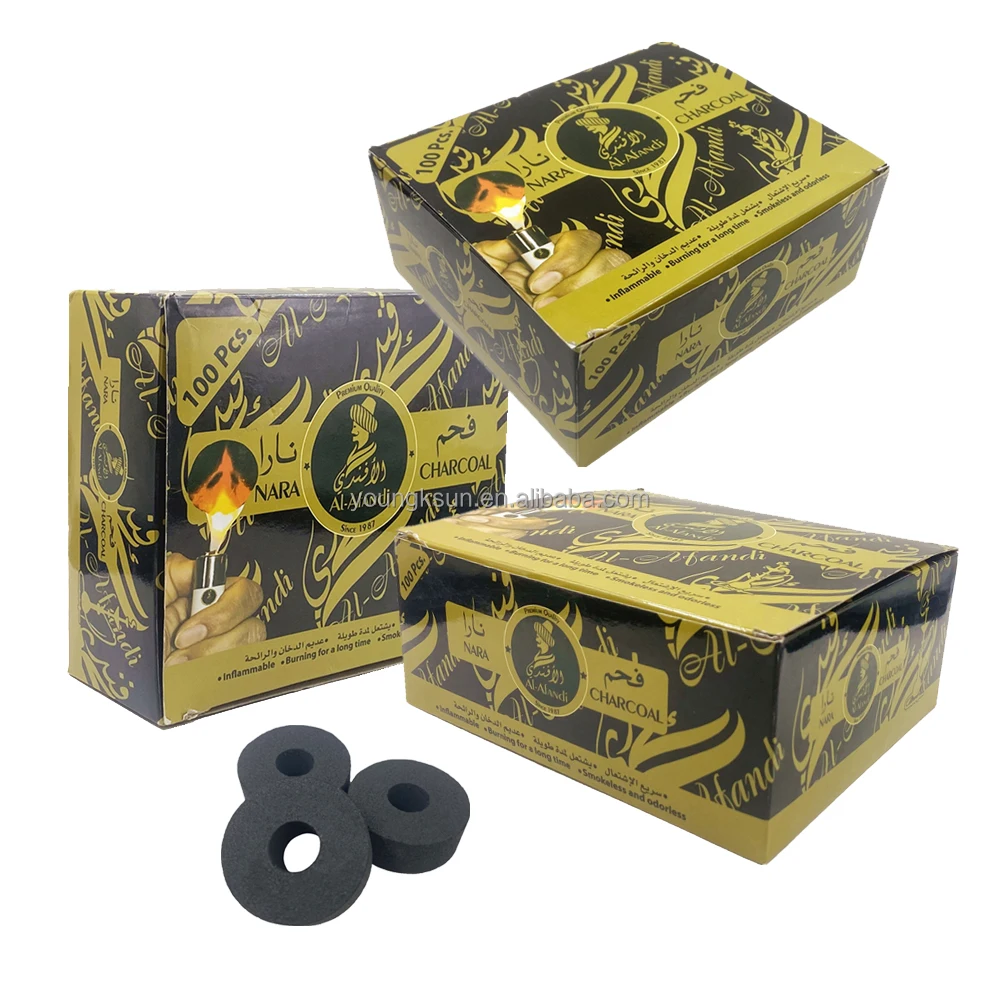 YKS best price premium 35mm ring hookah flavor magic charcoal for shisha coal India