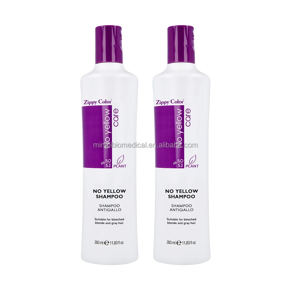 Professional Organic Vegan Anti-Yellow Hair Shampoo Fast Magic No Yellow Hair Shampoo Moisturizing Oil Form 500ML*2