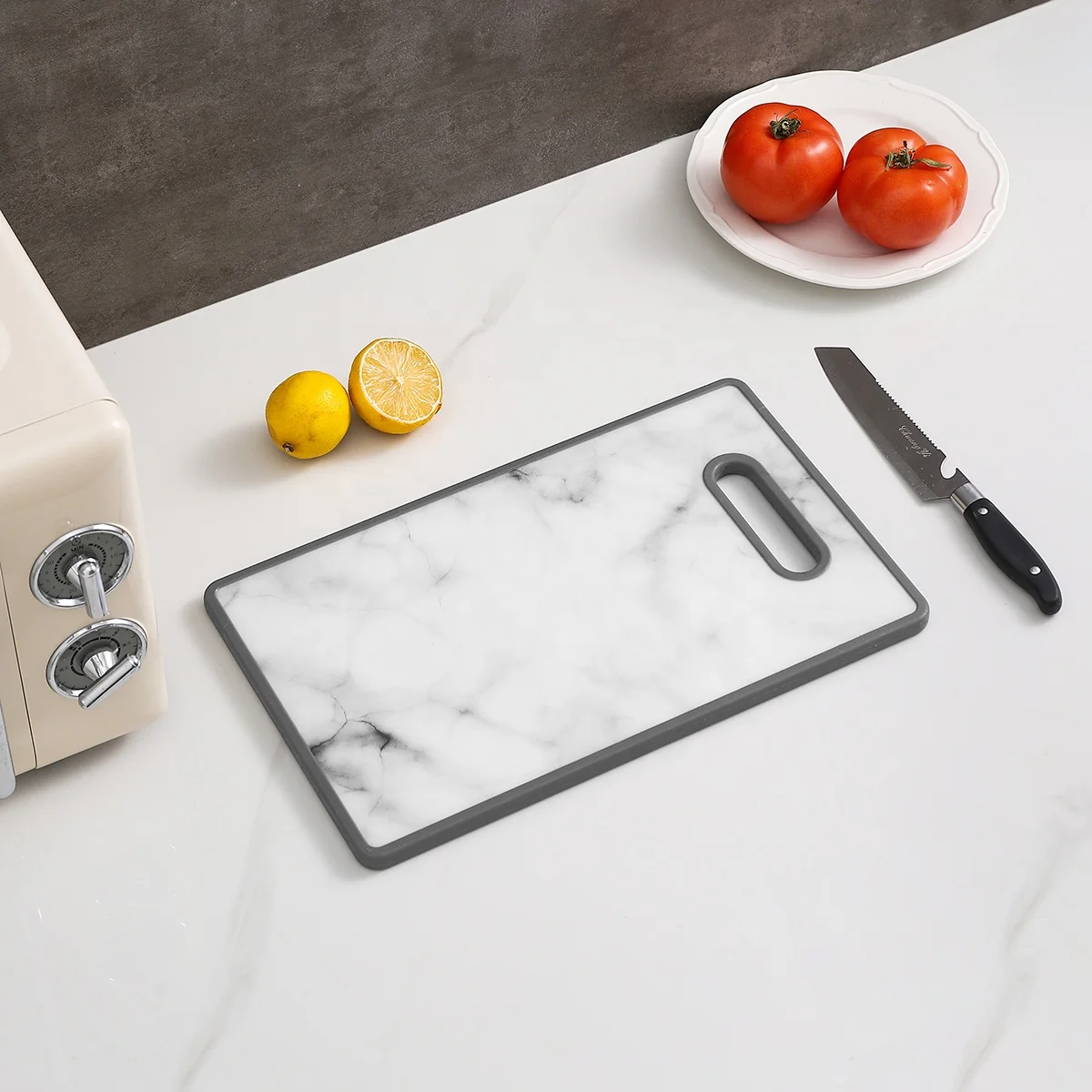 New Design Colored Marble Wood Cutting Board Plastic MDF Kitchen Utensils Chopping Cutting Board