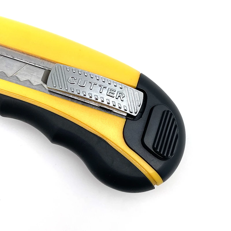Office Utility Knife heavy duty 18mm blade auto loading design plastic rubber grip paper trimming stationery knife RX70841