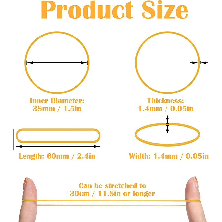 100% прозрачные желтые резинки эластичные резиновые ленты для упаковки денег