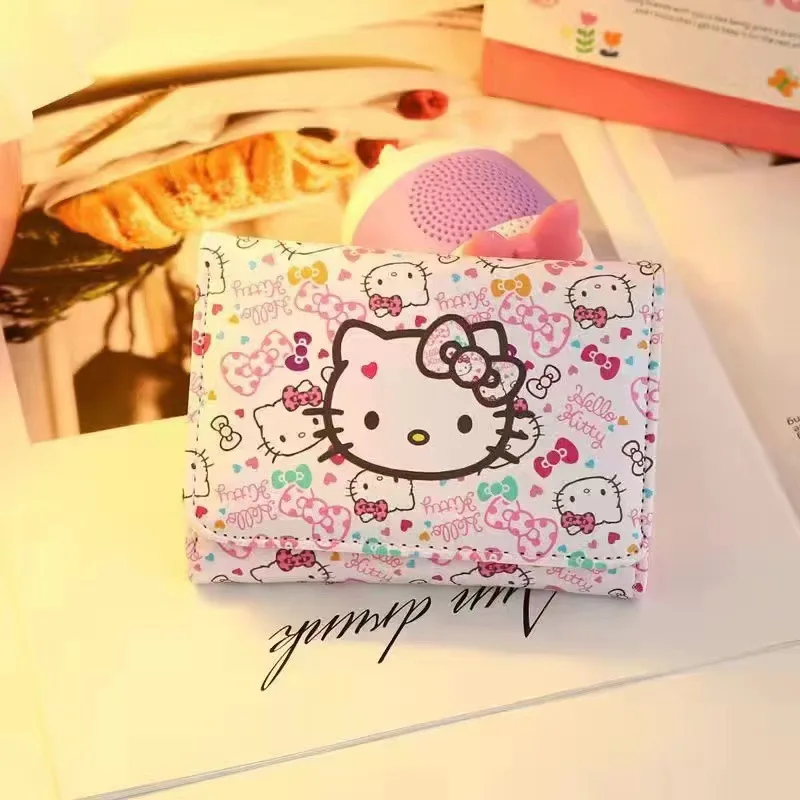 Hello KT women PU leather Cartoon Purse ladies cute id card holder wallet
