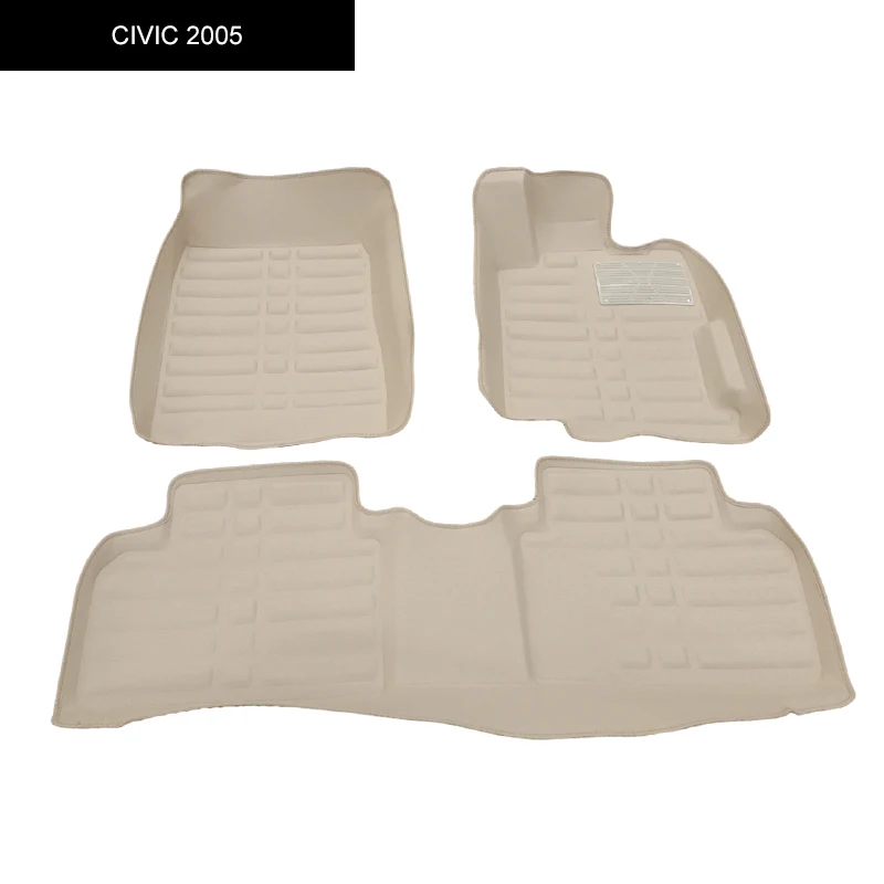 The Latest Design Anti-Slip Universal 5D Carpets Car Floor Mats for CIVIC 2005