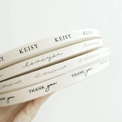 Customize printed letter cotton twill thread herringbone ribbon tape printing with logo